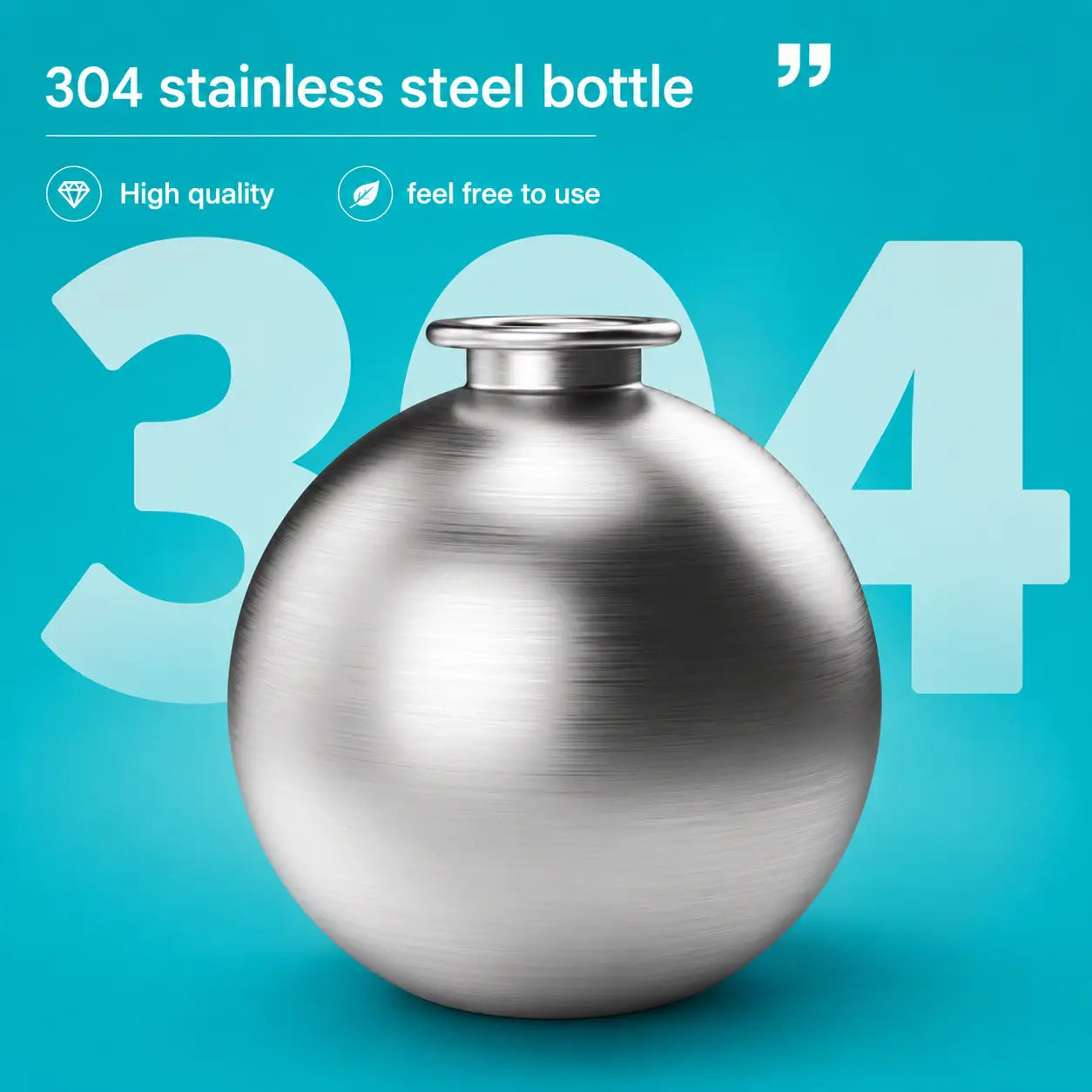 Showing in more detail only the stainless steel container of the dog water bottle.
